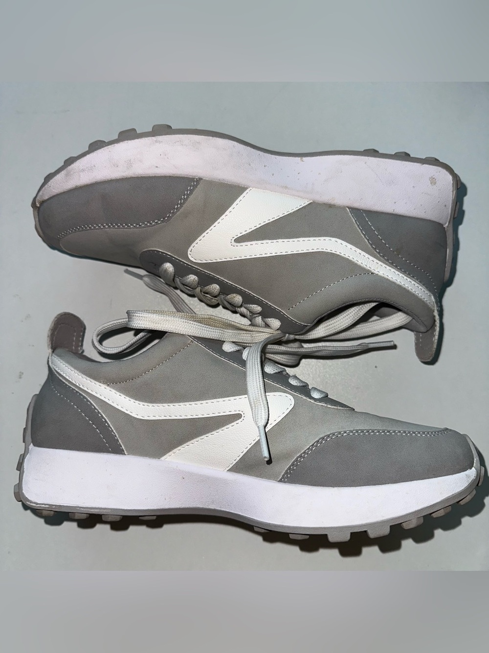 Dolce Vita Gray and White Women's Sneakers